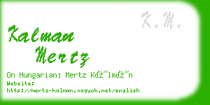 kalman mertz business card